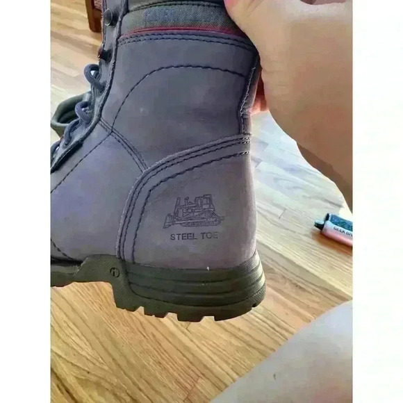 Caterpillar Womens Echo Steel Toe Waterproof Frost Grey Work Boots l SIZE 7.5 - Picture 5 of 9